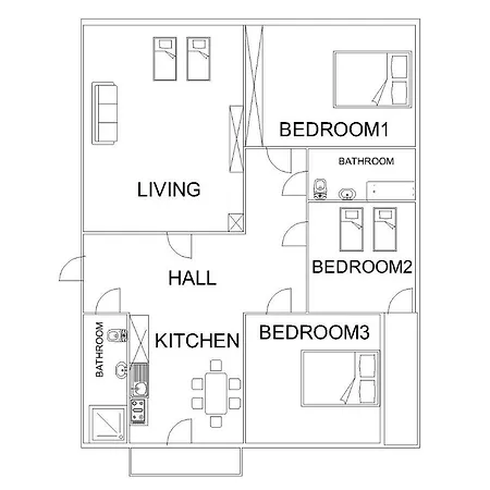 アパート Oldtown Parliament Self Check In ブカレスト
